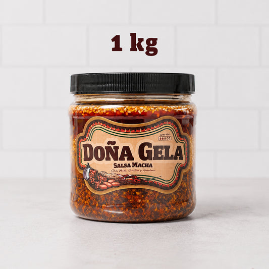 Salsa Macha 1 kg - Chile Morita con Semillas y Arándanos - Doña Gela